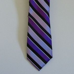 J. Ferrar tie black, lavender and purple.
